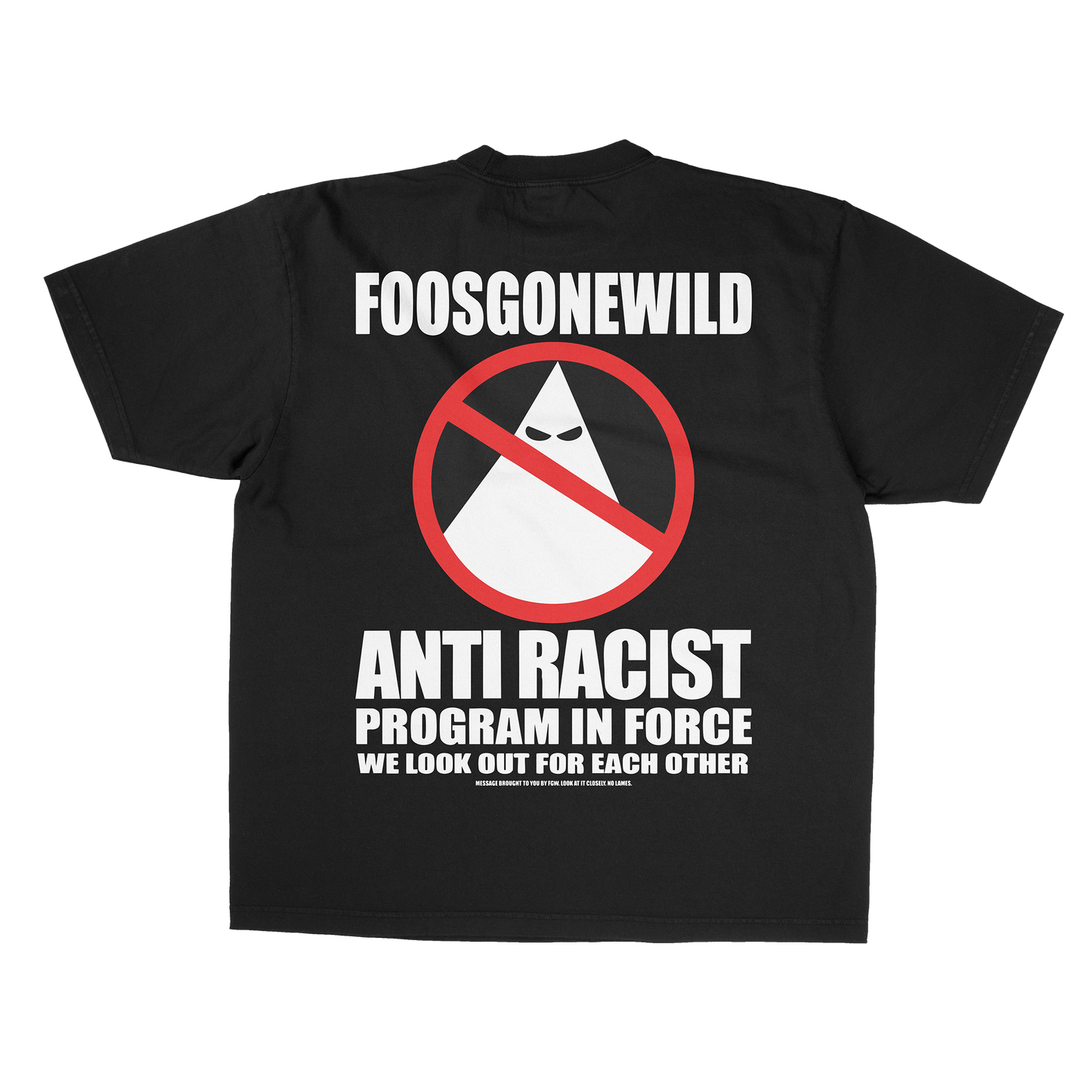 Anti-Racist Black T-Shirt Back