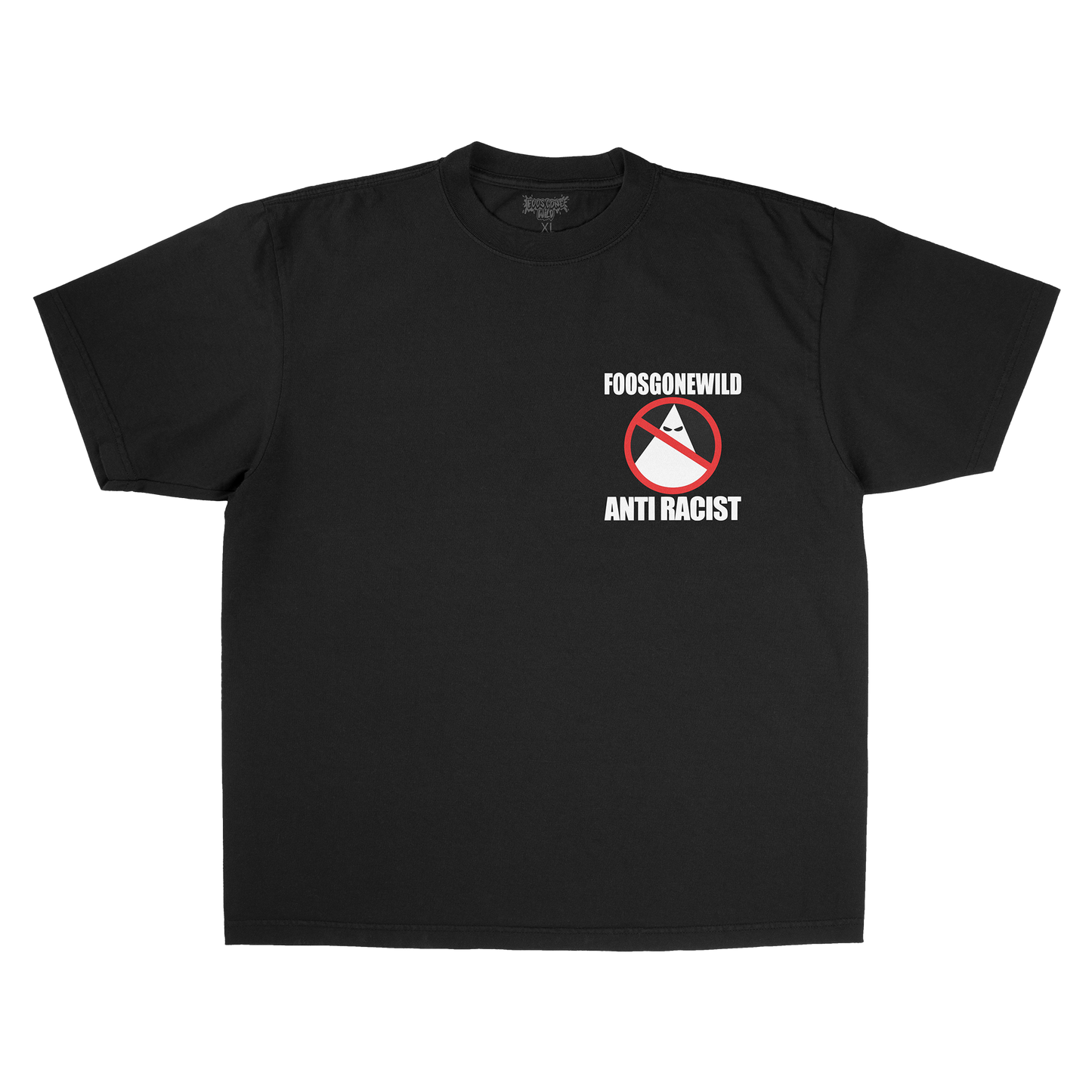 Anti-Racist Black T-Shirt Front