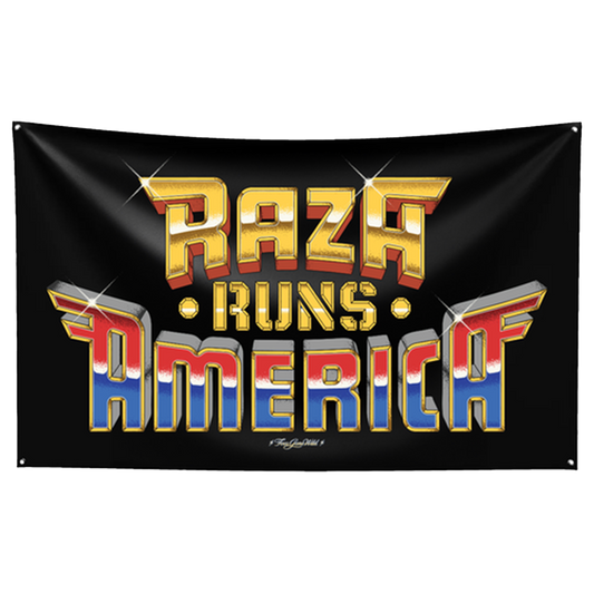 RAZA RUNS AMERICA FLAG  36" x 60"