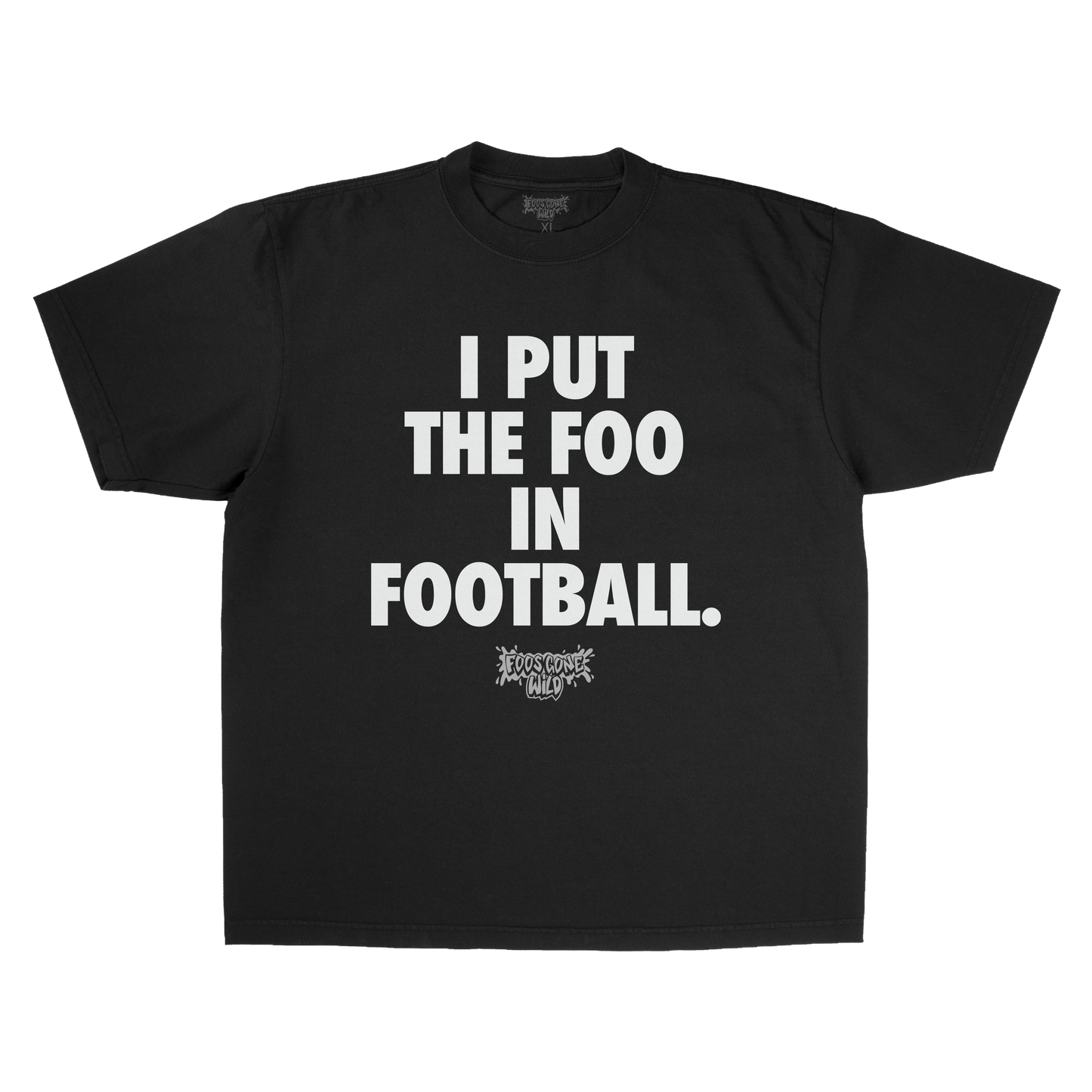 The Foo in Football Black T-Shirt
