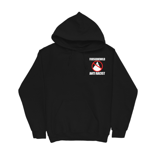 Anti-Racist Black Hoodie Front