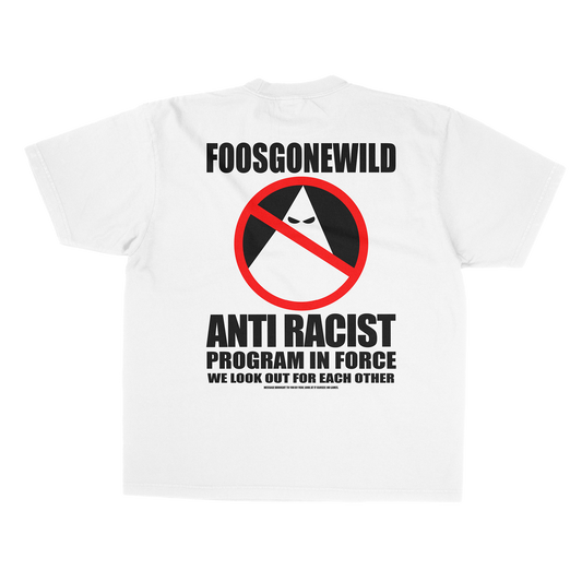 Anti-Racist White T-Shirt Back