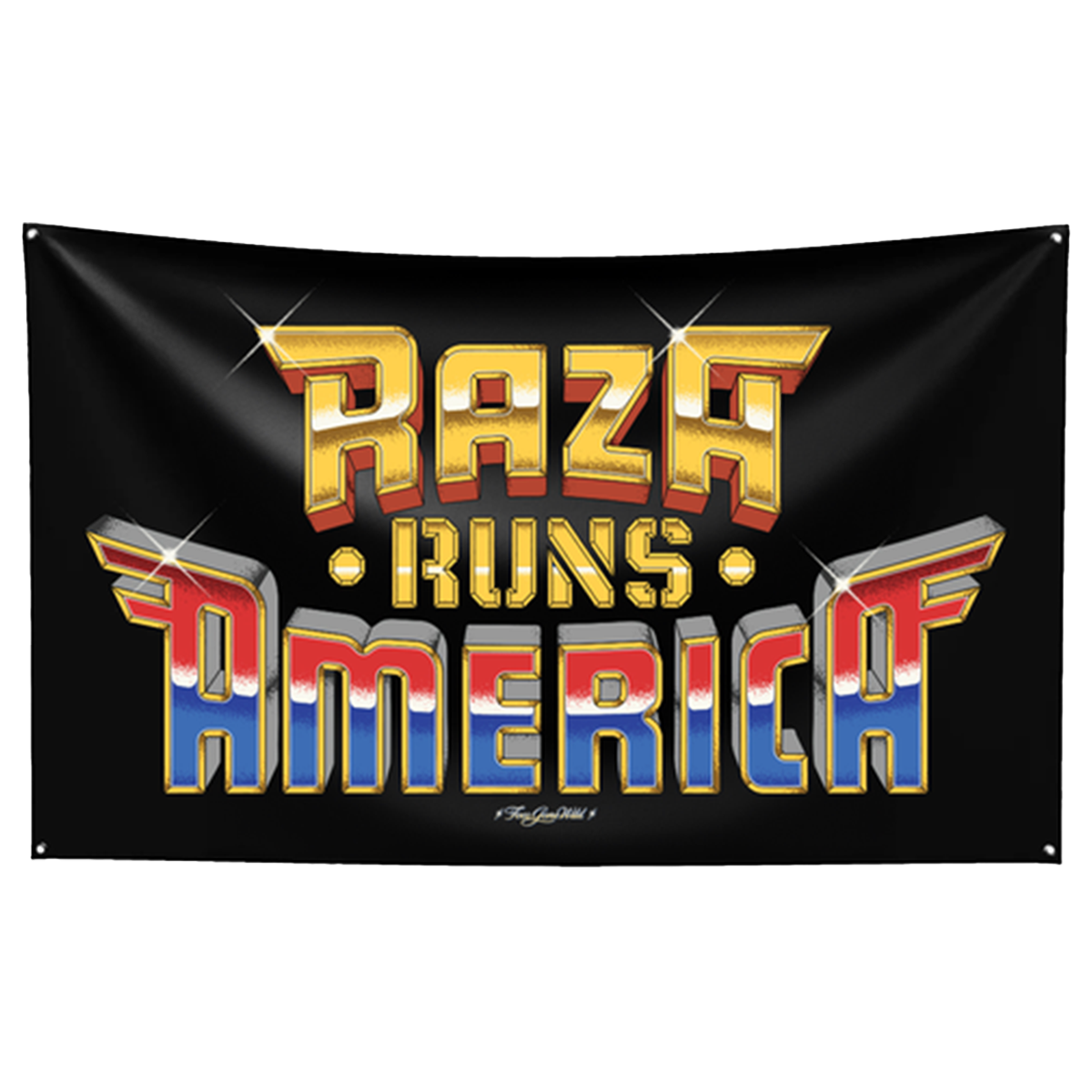 RAZA RUNS AMERICA FLAG  36" x 60"