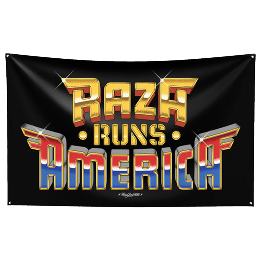 RAZA RUNS AMERICA FLAG  36" x 60"