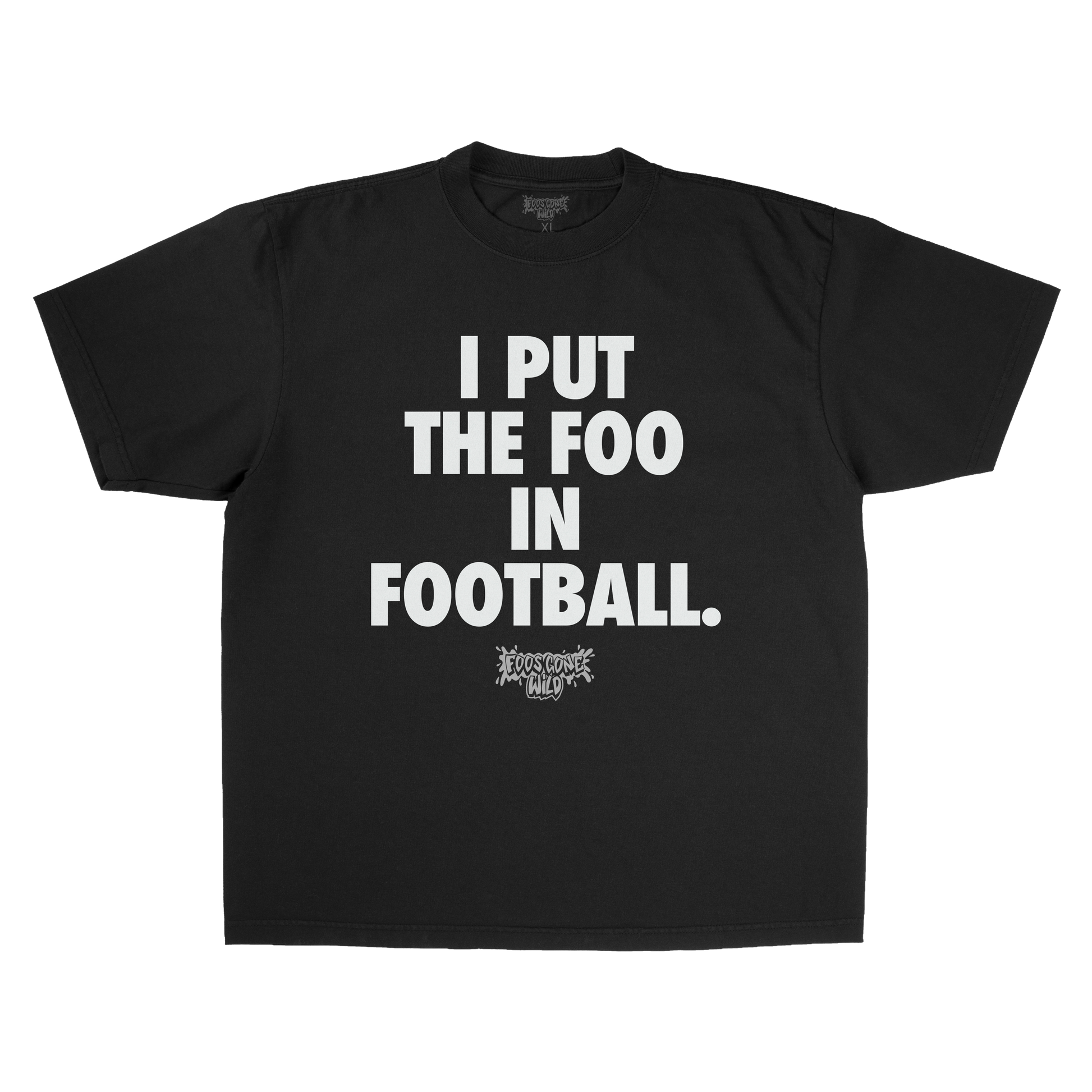The Foo in Football Black T-Shirt